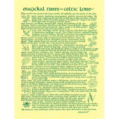 Magickal Trees in Celtic Lore Pagan Poster